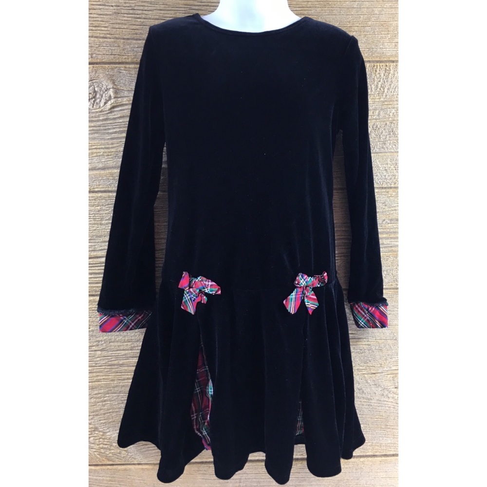 Rare Editions Girls Dress Size 5 Kids Black Velvet